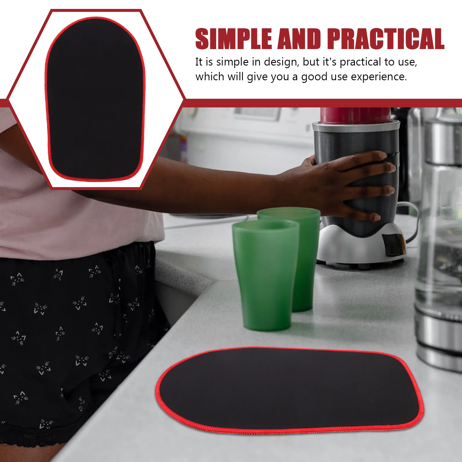 Blender Slide Mat Blenders Kitchen Appliances Slider Kitchenware Non-slip Rubber Home Supplies Mixer Slicing Accessories for