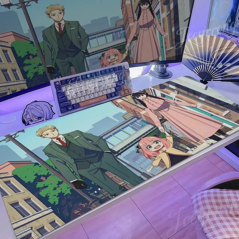 لوحة الماوس الساخن أنيمي 1000x500 القلقاس ساكاموتو أيام XXL كبيرة الألعاب عدم الانزلاق مكتب لوحة المفاتيح الحصير حصيرة مكتبية جاسوس xFamily 