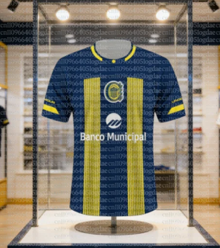 Camiseta de Fútbol Argentina Rosario Central 2026, Equipación Local, Impresión 3D, para Adultos y Niños, Deportiva, Secado Rápido, Suave y Ligera