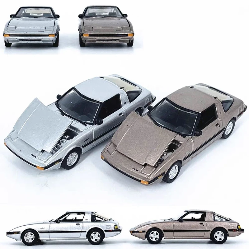 Car Star A W1:64 alloy car model 1982 first generation RX7 Car World alloy model children's toy ornaments collection souvenirs