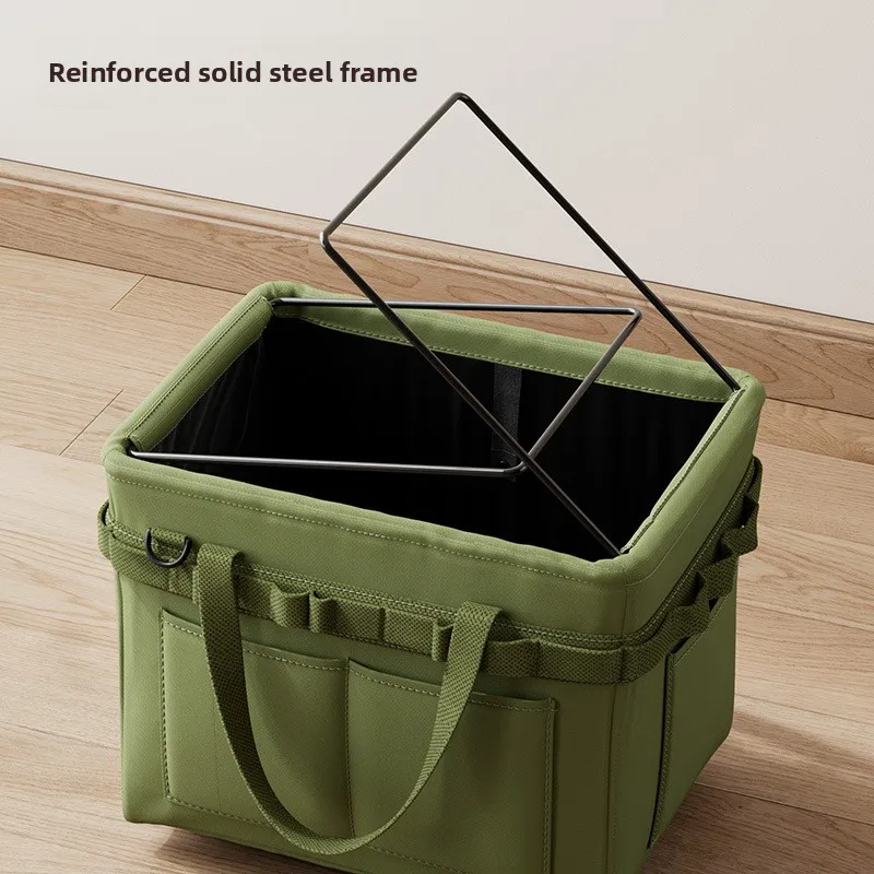 حقيبة تخزين أدوات قابلة للطي للرجال - حقيبة أكسفورد متينة مع مقصورات، مثالية للاستخدام الداخلي والمرآب في الهواء الطلق