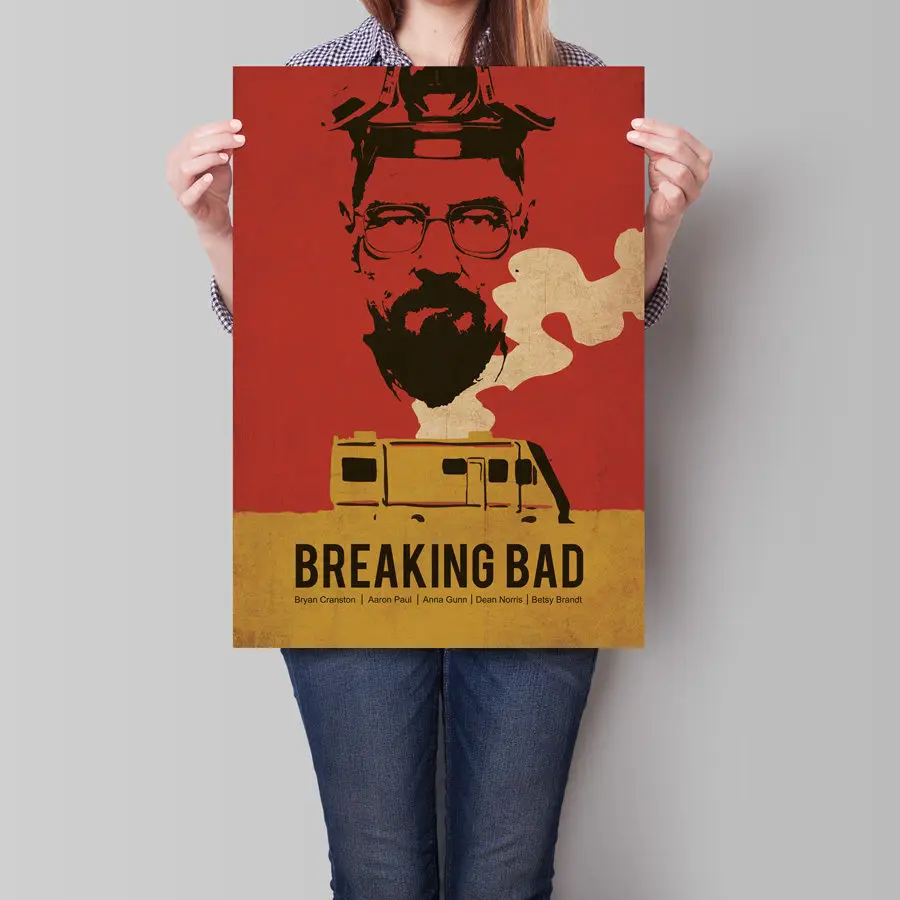 Breaking Bad Walter White Heisenberg Print, Art Canvas Poster For Living Room Decoration ,Home Wall Picture