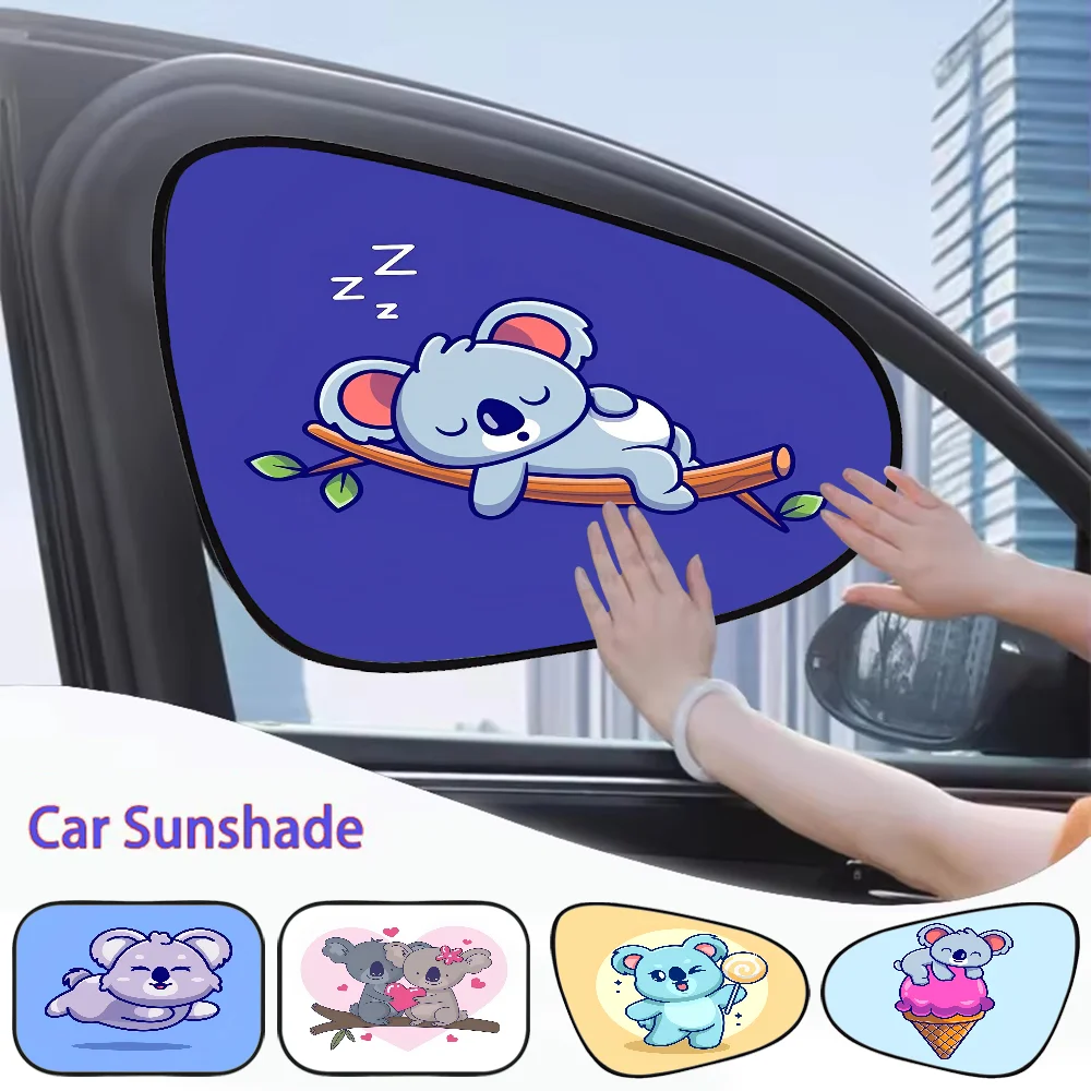 

Cartoon Koala Universal 1Pcs Car Adsorption SunShade Side Window SunShade Cover Auto Sunvisor For Children Adult