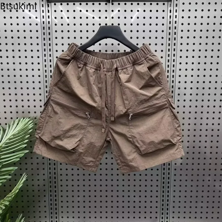 

2025 Men's Summer Cargo Shorts Casual Beach Surfing Quick Dry Sport Shorts for Men Vintage Loose Multi-pockets Fitness Swetpants