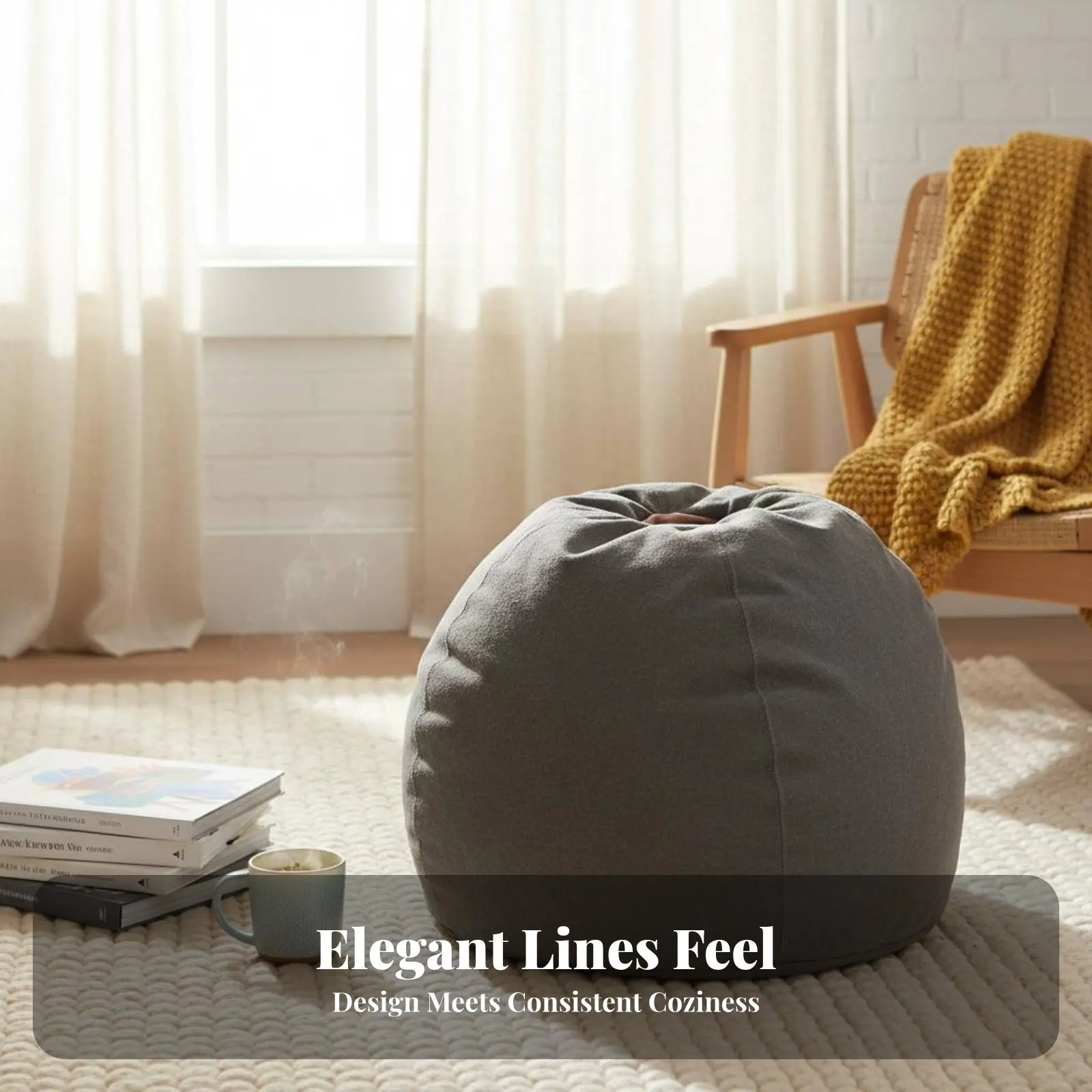 Plush Pouf Nordic A…
