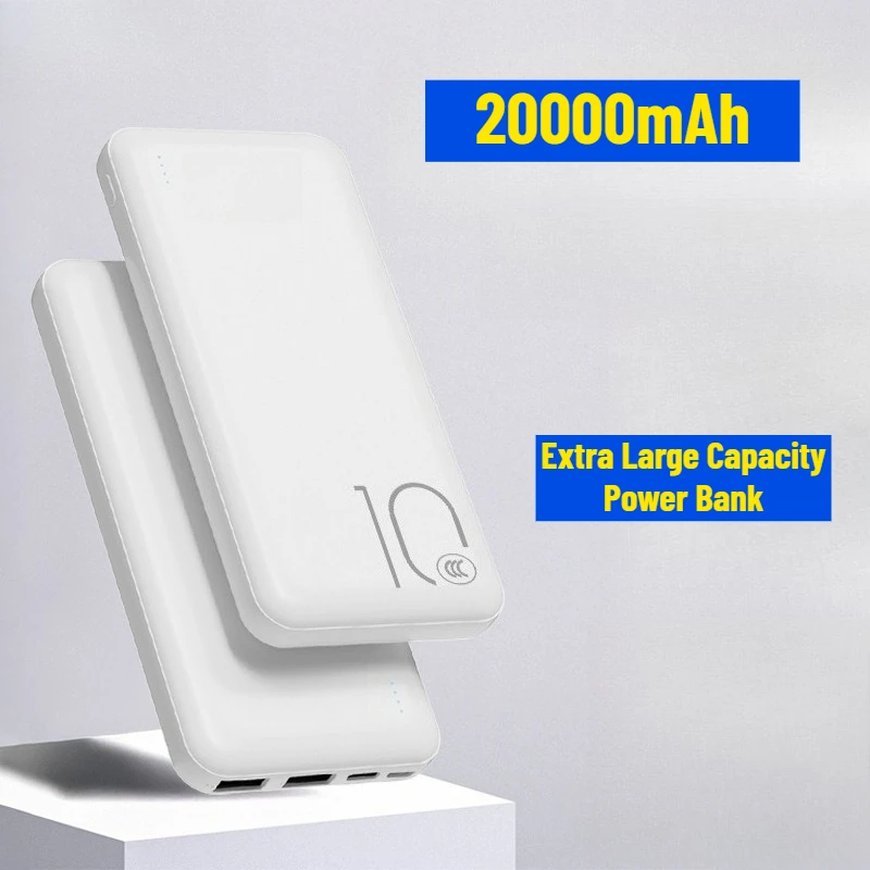 

Portable Power Bank with 3C Certification 20000mAh Extra Large Capacity Power Bank