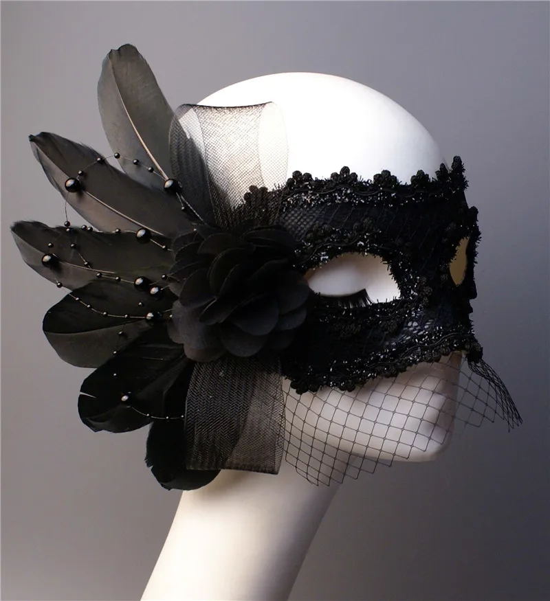 Beautiful Woman God Masquerade Internet Celebrity Live Streaming Host Live Mask Fake Mask Lace Veil Half Face Halloween Party