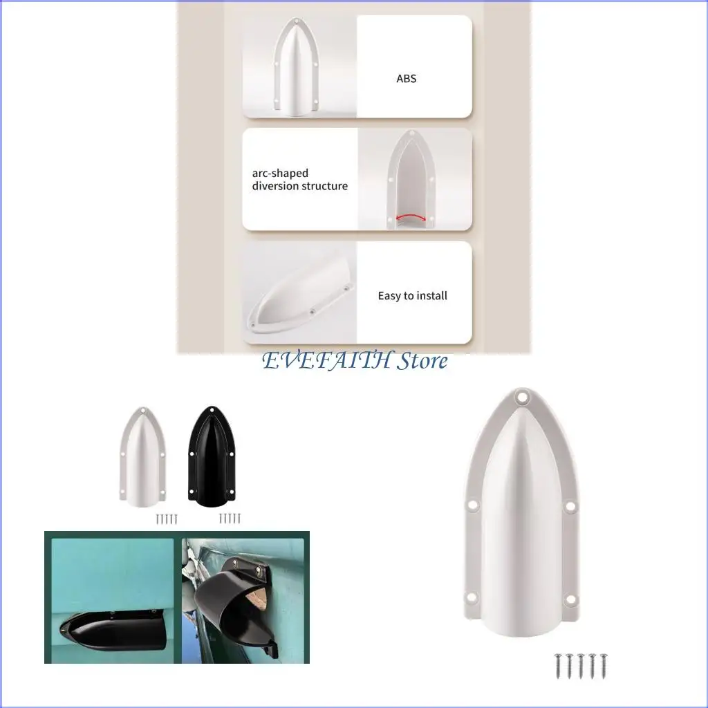 

124B Easy Installation Clam Shell Vent Cover Marine Cable Vent Cover Clamshell Vent Marine Wire Cable Cover for Boat Yacht