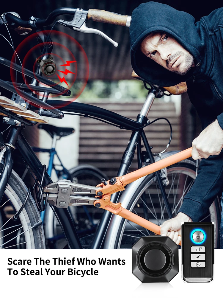 AliExpress Hollarm Wireless Bike Vibration Alarm USB Charging Bicycle Alarm Anti Theft Motorcycle Security Detector Cycling Burglar System