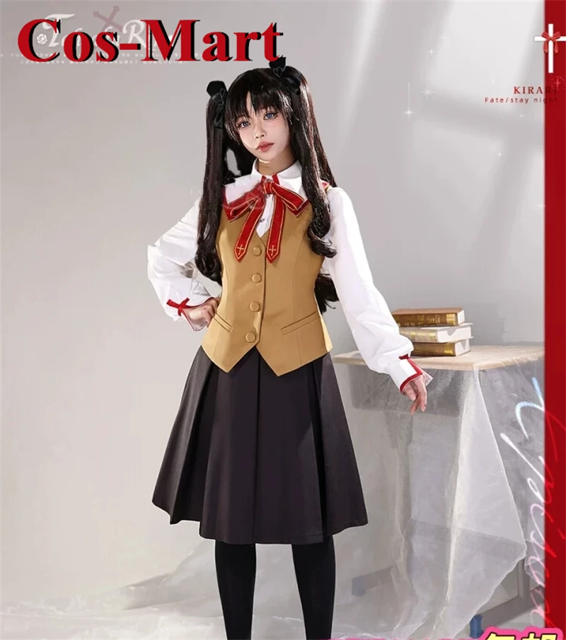 Cos-Mart juego Fate/Stay Night Tohsaka Rin Matou Sakura disfraz de Cosplay faldas femeninas ropa de juego de rol FateFSNsaber