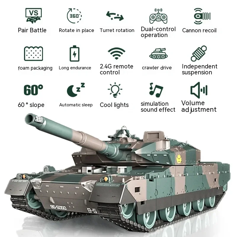 Simulated Remote-controlled Tank Capable Of Firing Bullets  Popular Toy With Induction Water Bomb Tank Children's Toy Gift