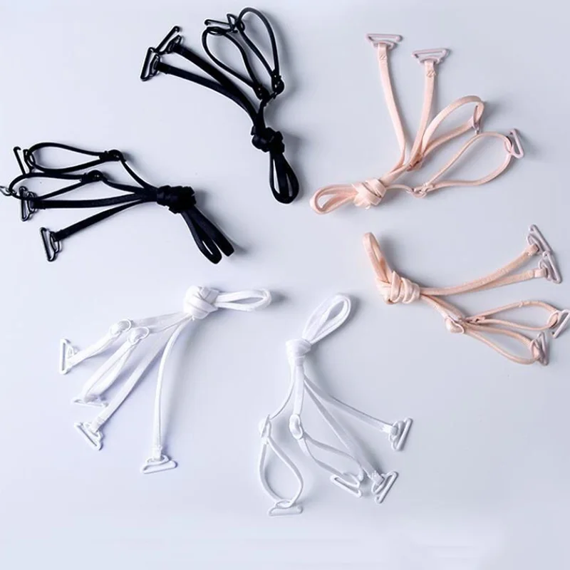 1Pair Women Portable Thin Spaghetti Strap Underwear Straps Invisible Shoulder Strap Non-slip Bra Strap 5MM Lingerie Accessories