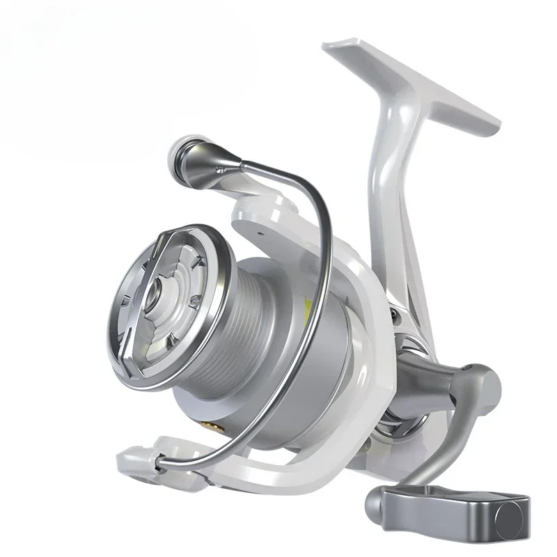 New Snow Ground White Metal Spinning Fishing Reel 1500-2500 Ultralight Max Drag 6kg 5.0:1 Spinning Reel Saltwater Jigging Reels