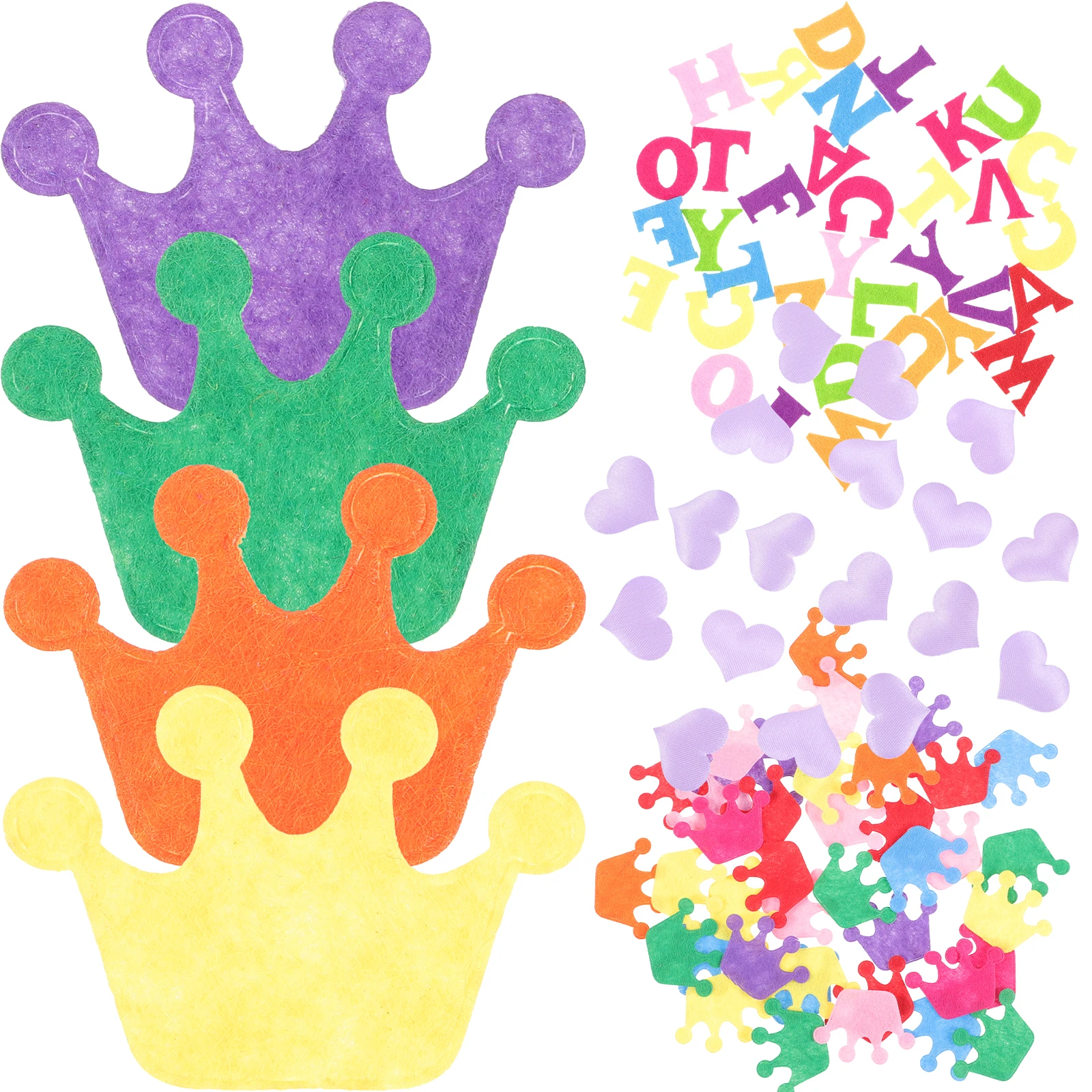 

200pcs DIY Felt Flower Crafts for Sewing Decal Handmade Projects Assorted Colors Craft Supplies Storage Containers