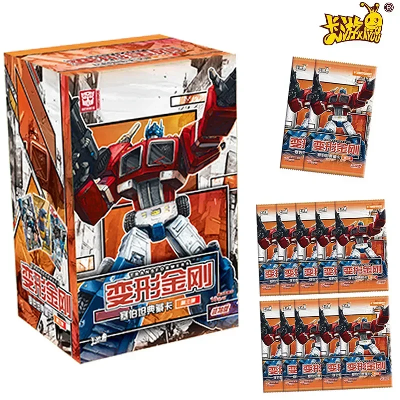 Kayou-Tarjeta Transformers, caja de colección Optimus Prime, periferales de película, caja de regalo, juguetes para niños