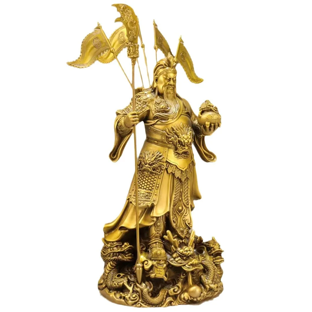 Чистая медь Guan Yu, Guan Erye, Duke Guan of Jiulong Tuobao, Бог удачи