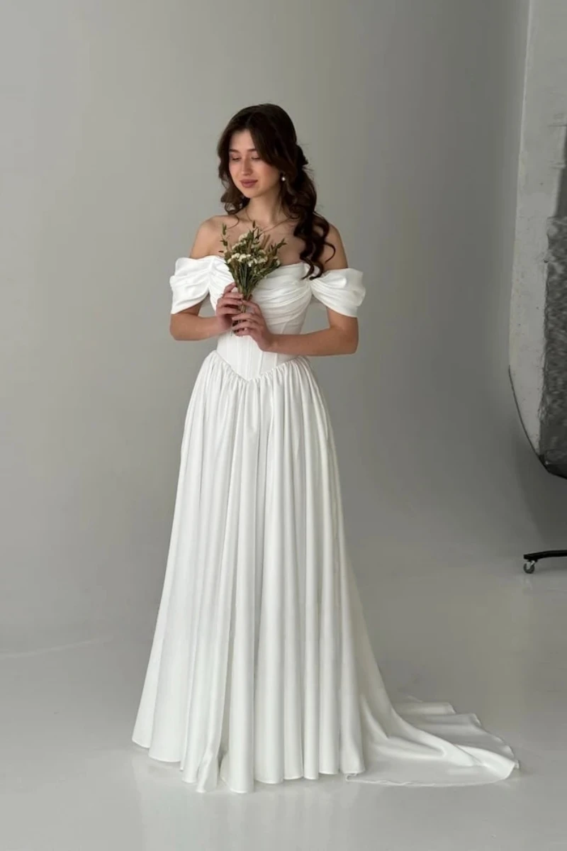 

Wedding Dress for Bride 2025, Gorgeous & Classical, Formal Dress Evening Gown, White