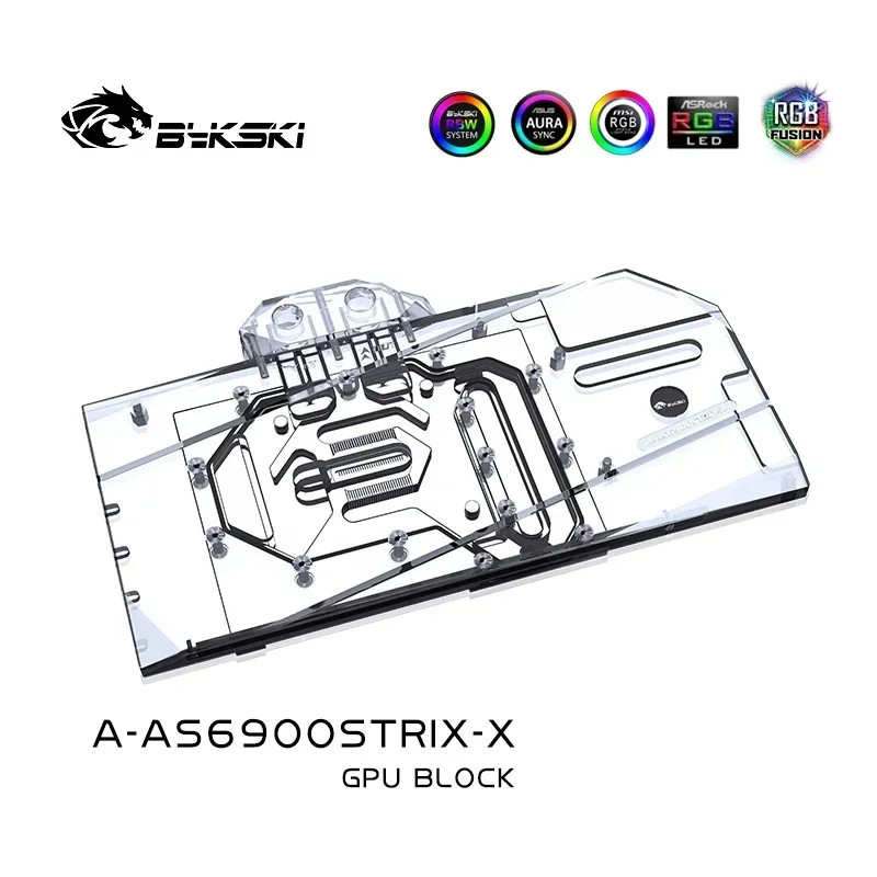 Bykski Graphics Card Block For ASUS ROG-STRIX-LC-RX6900XT-O16G-GAMING Heat Sink,GPU Watercooler A-AS6900STRIX-X