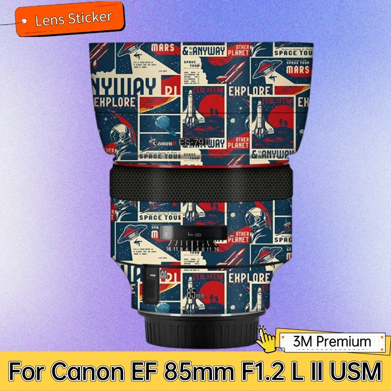 レンズステッカー-キヤノン-ef-85mm-f12-l-ii-usm-保護スキン-デカールフィルム-アンチスクラッチ-プロテクターコート-ef85-f12l-ii-ef85-12l-ii
