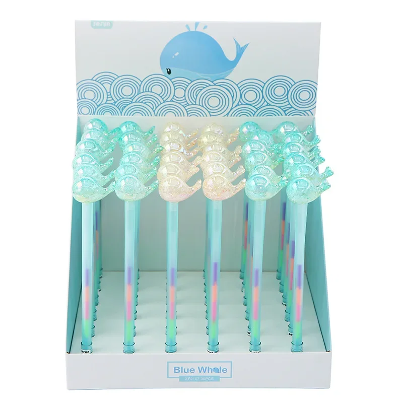 

Korean cartoon creative Rollerball pen dolphin crystal acrylic cartoon Rollerball pen 36 pieces