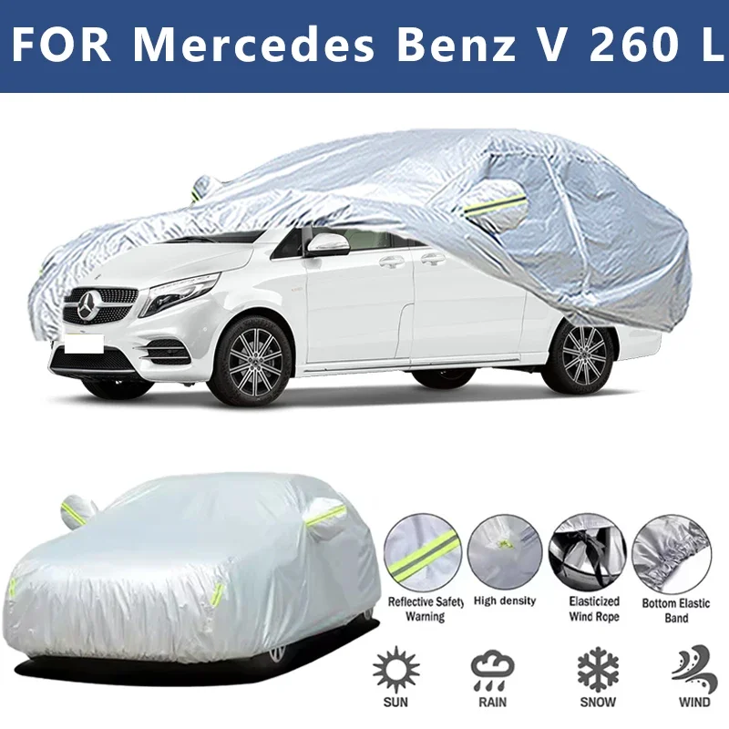 

For Mercedes Benz V 260 L Car Cover Outdoor Protection Covers Snow Sunshade Waterproof Dustproof Car Accessories