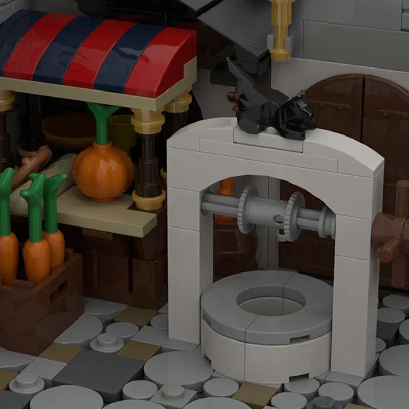 Moc อาคารอิฐทหาร Fortress รุ่นขนาดใหญ่สีเทาปราสาทเทคโนโลยี Modular Blocks ของขวัญของเล่นคริสต์มาส DIY ชุดประกอบ