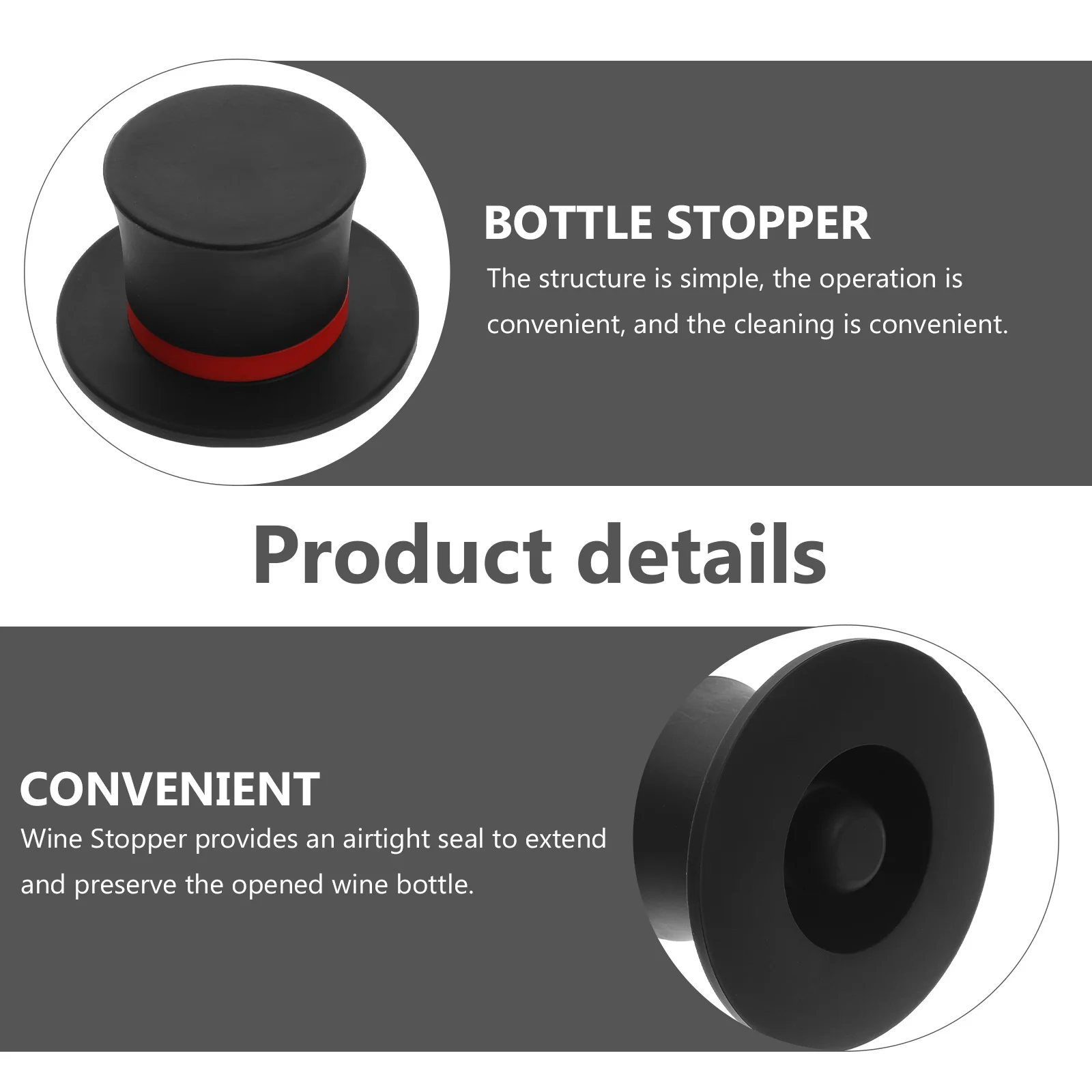 

Wine Bottle Stopper Hat Shaped Silicone Plug Exquisite Gift for Friends Airtight Preserve Wine Bottle Stopper