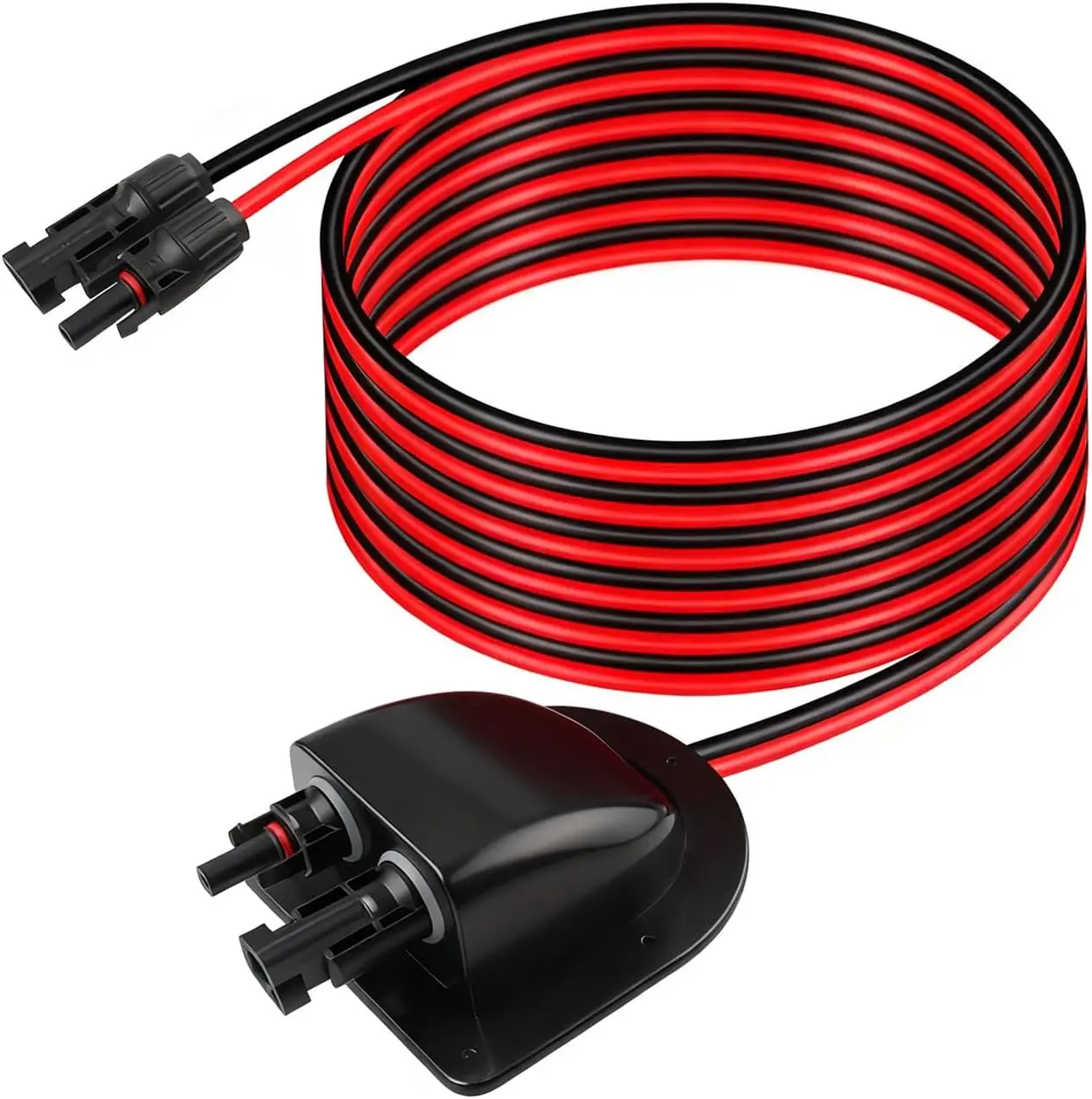 JMUYTOP Solar Cable Entry Gland with 3M Solar Connectors Extension Cable Solar Junction Box Fit for RV Boat Camper