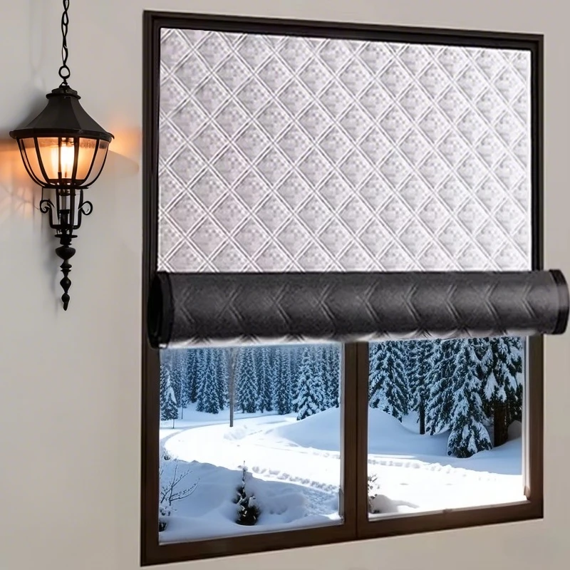 Thermal Insulated Soundproof Blackout Curtains Double Layer Heavy Duty Fabric Windproof Cold Proof for Home Bedroom Living Room
