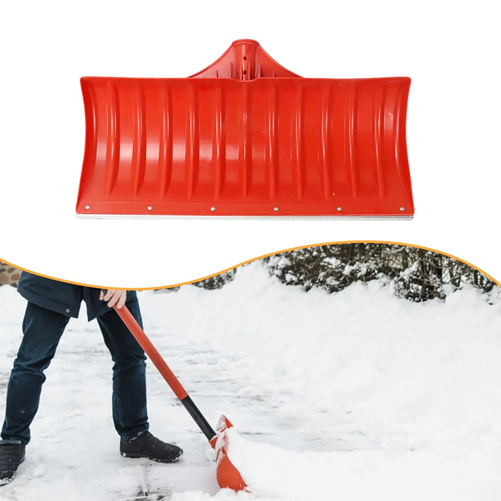 Folding Snow Shovel Head PP Plastic Shovel Wide Replacement Grain Scoop for Garden Portable Snow Removal and Household Cleaning