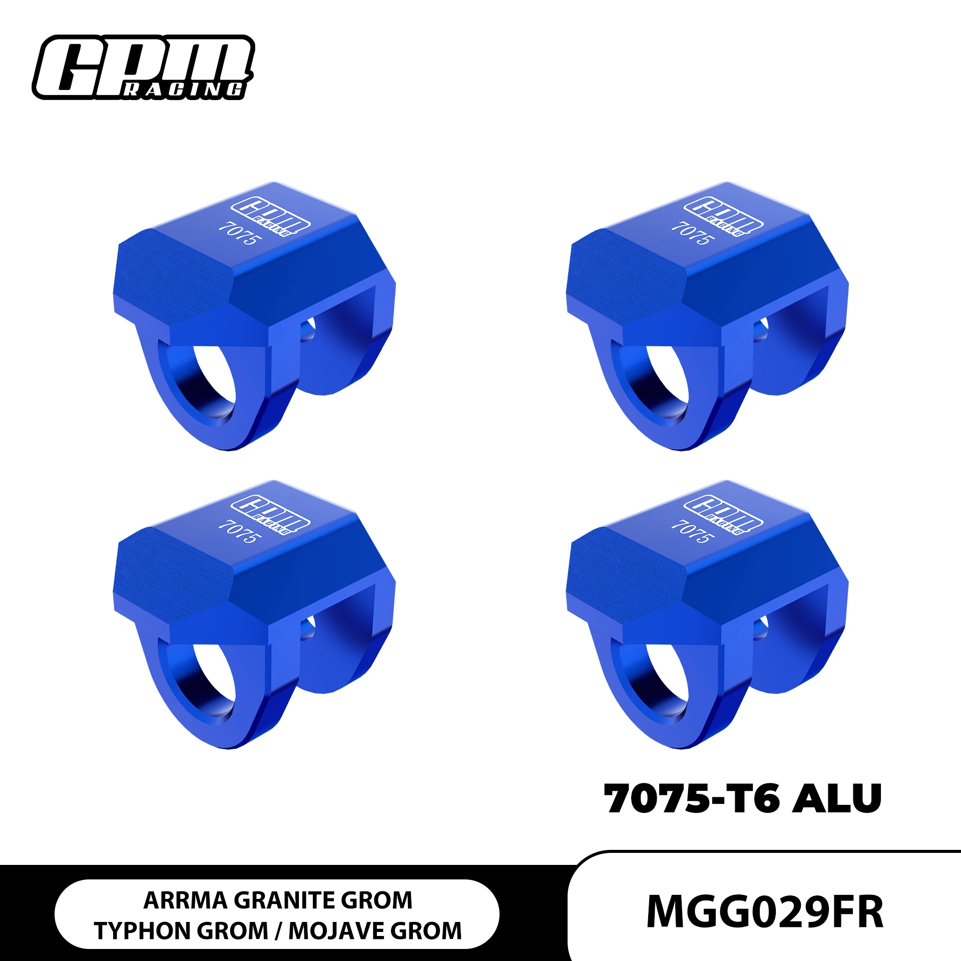 GPM 7075 Alloy Front & Rear Shock Cap Protector ARRMA Granite Typhon Mojave Grom ARA2104 ARA2106