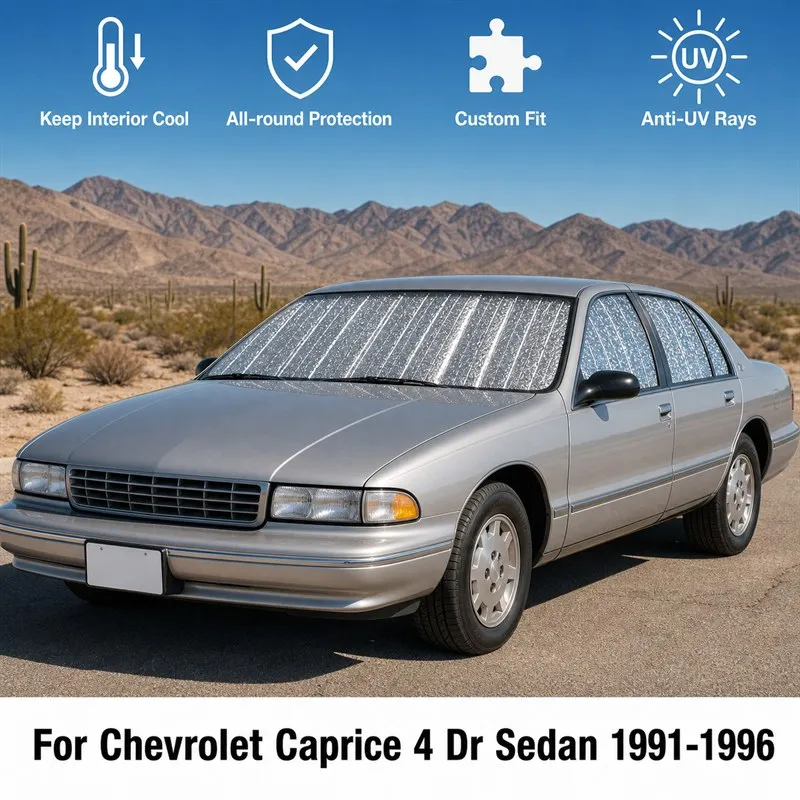 For Chevrolet Caprice 4 Dr Sedan 1991-1996 Full Set Car Window Sunshades UV Block Privacy Heat Insulated Foldable Car Curtain