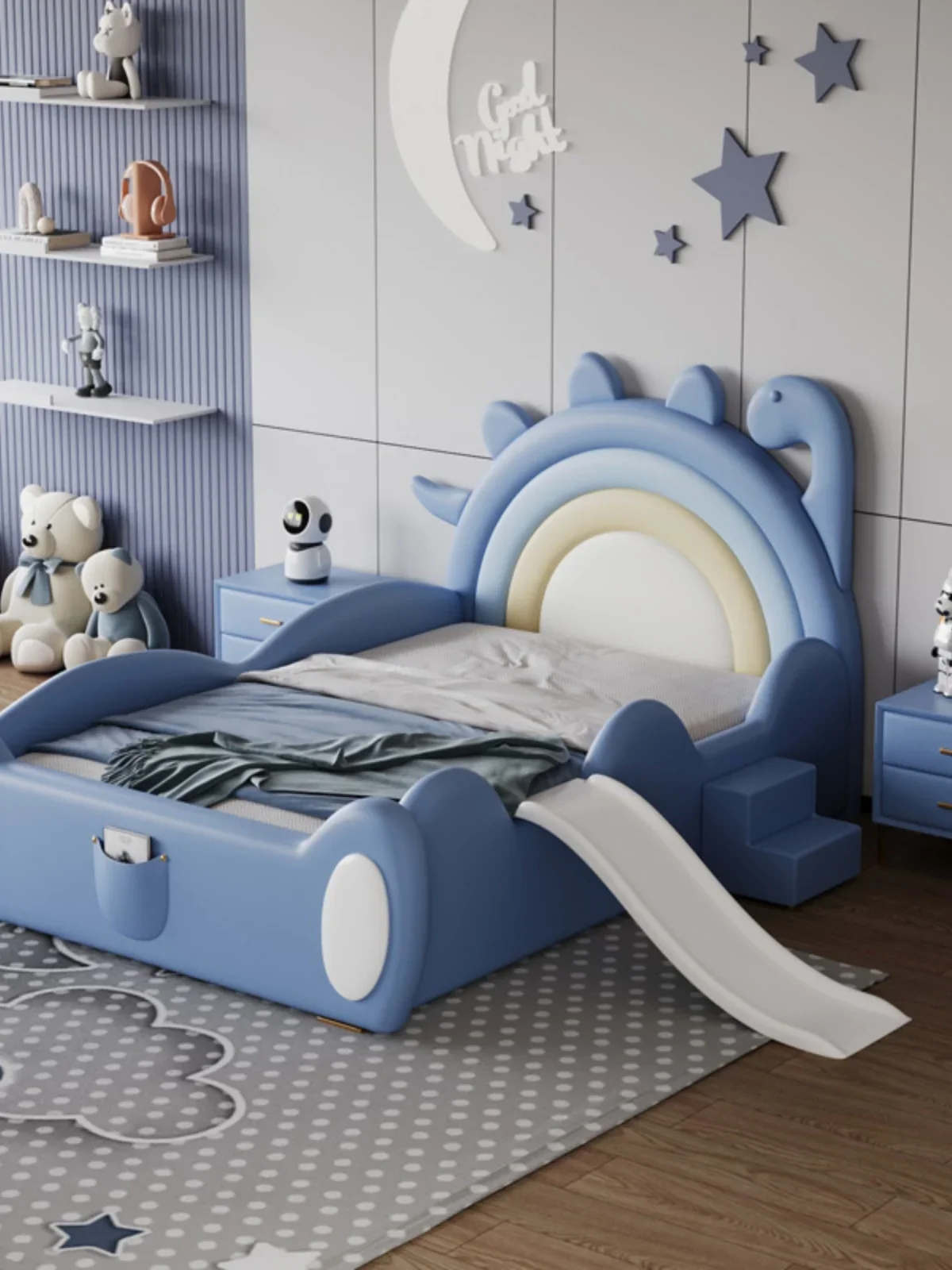 

Children's bed girl Jurassic dinosaur bed Solid wood modern simple teenage girl 1.2m princess single bed