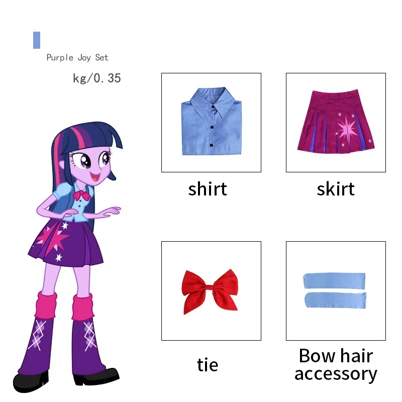 QQ8 الشفق البريق زي فستان الإنسان تأثيري حلي بحار قميص فستان قصير هالوين كرنفال حفلة موحدة Set5Lk¥