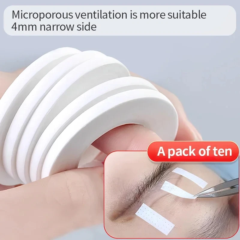 

Wholesale 4mm Width Eyelash Extension Tape Makeup Breathable Anti-allergy Easy to Tear Micropore Tape Professional Lashes Tape