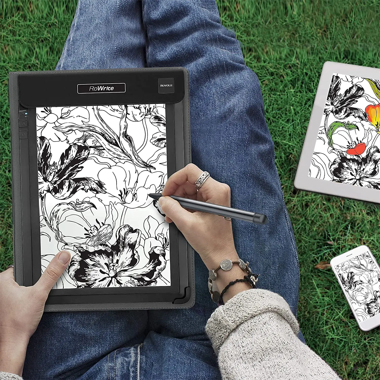 Royole 10Inch 2048 Level Pressure Digital Drawing Tablet Paper Rowrite Cloud Storage App Synchronous Display Sensitivity Pen