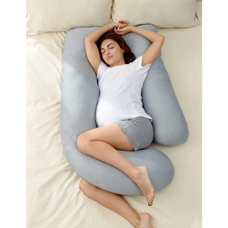 

Pregnancy Pillows with Cooling Cover,U-Shaped Full Body Maternity Pillow for Side Sleepers Support for Back,Hip,Belly,Legs