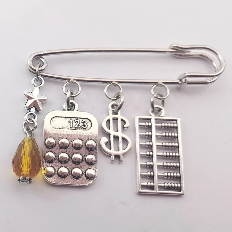 1 antique charm accountant brooch bookkeeper brooch jewelry
