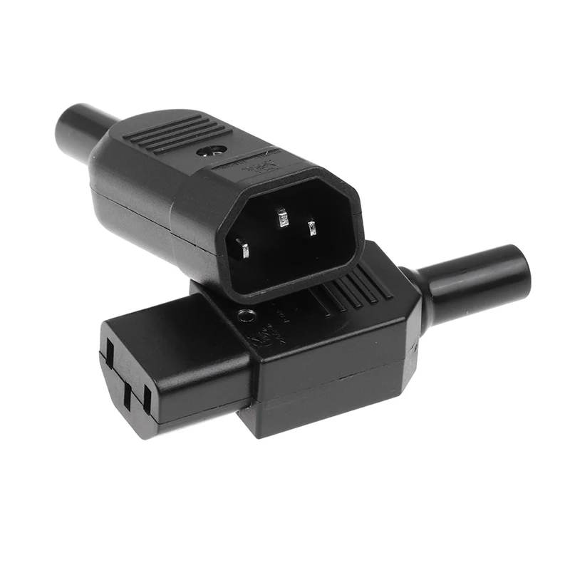 【C】16A 250V Straight Cable Plug Connector C13 C14 Female Male Plug Rewirable Power Connector 3 Pin AC Socket Industrial Plug