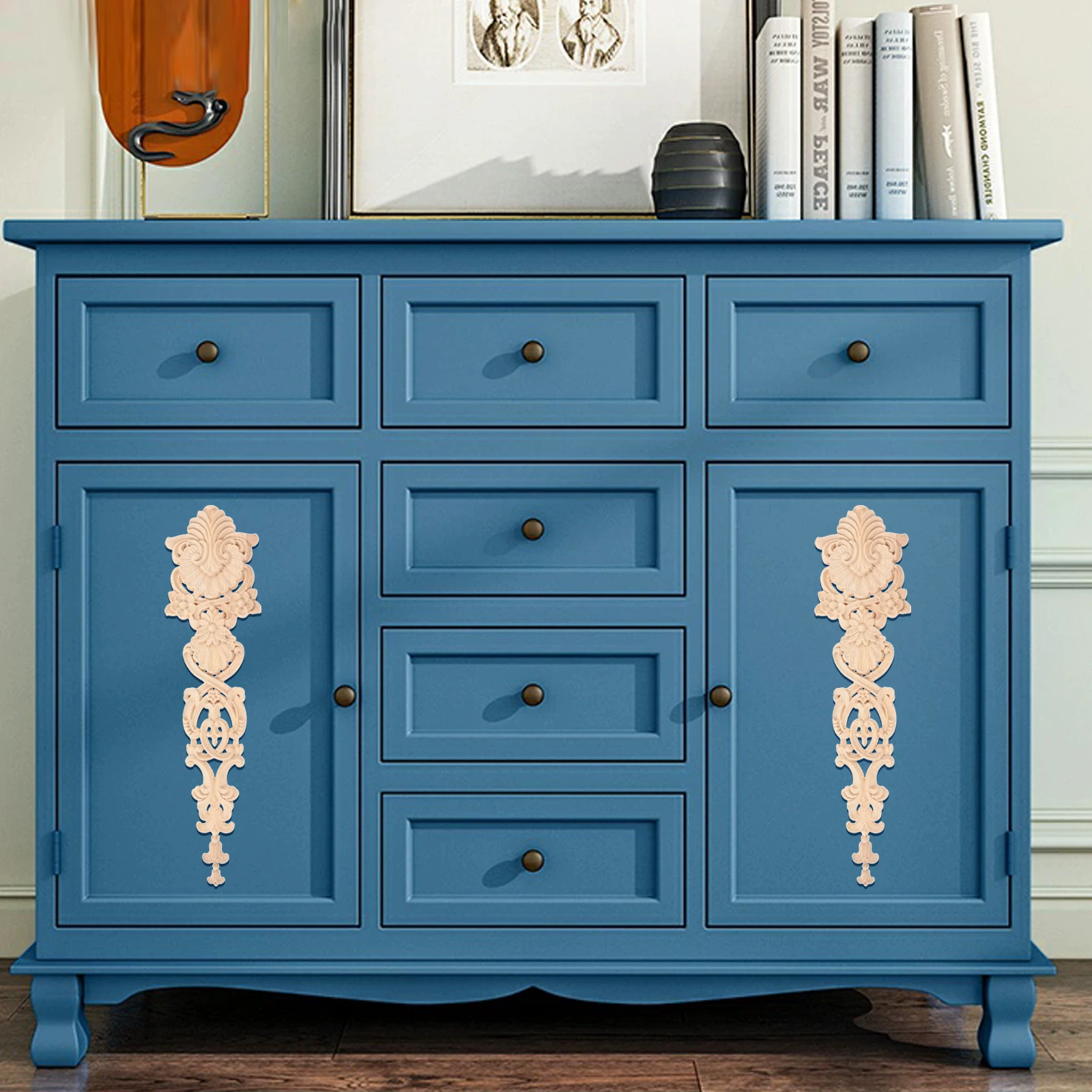 

1Pc European Style,antique Rubber Wood Furniture Decal Suitable for Decorating Doors,windows,cabinets DIY Furniture Accessories