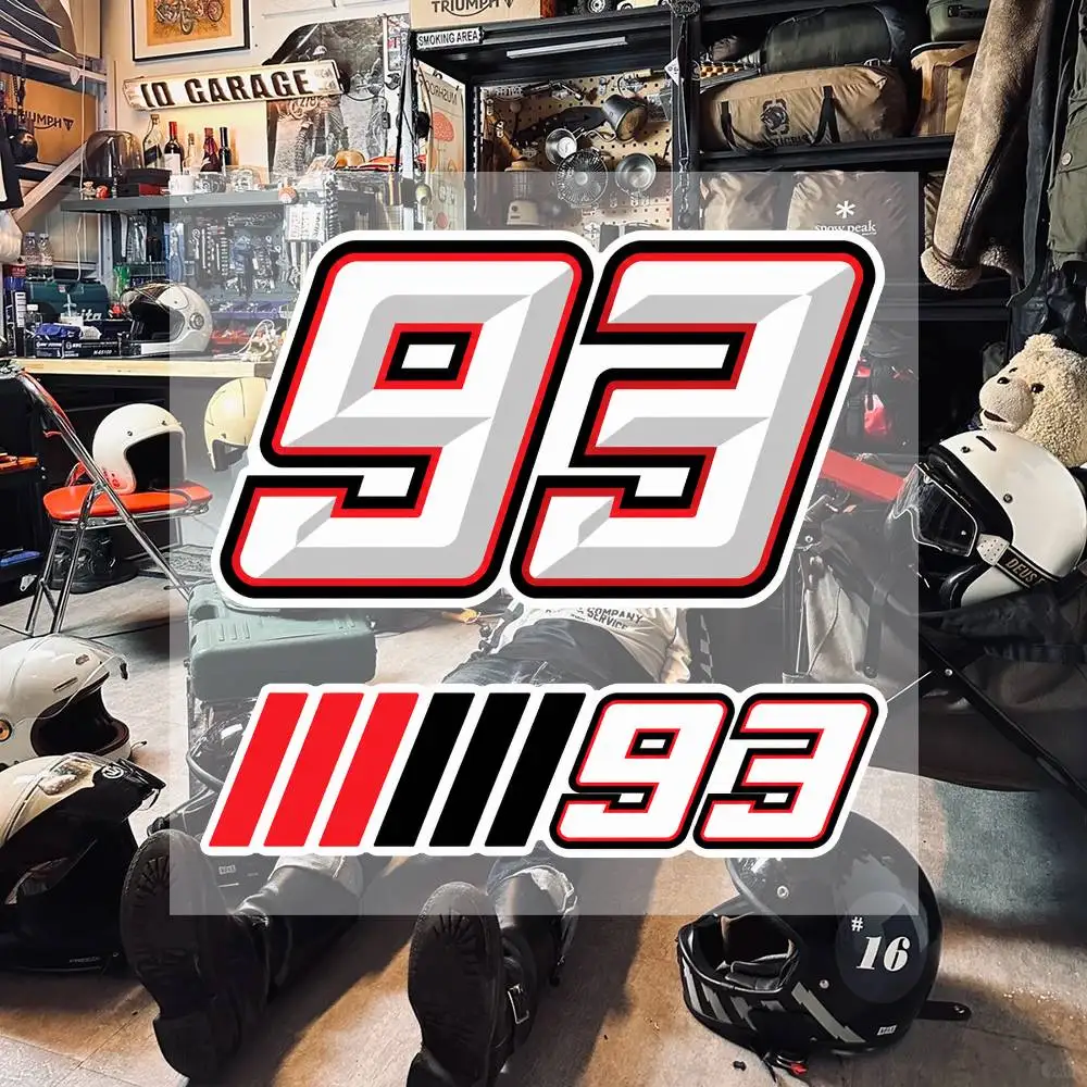 Lucky number 93 Aesthetic Graffiti Waterproof PVC Stickers for Car Motorcycle Skateboard Helmet Notebook