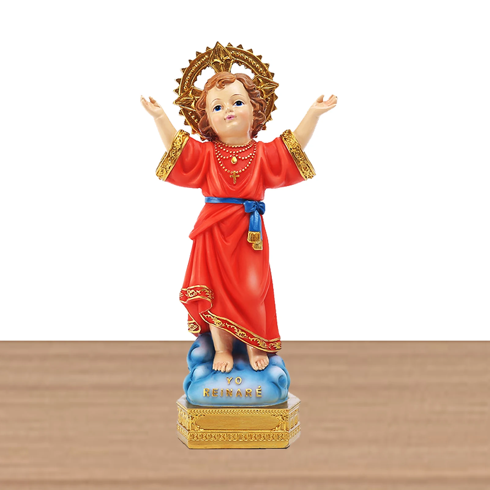 Divino Nino Statue Resin Divino Nino Jesus Statue Religious Decoration 8'Tall Resin Divine Child Baby Jesus Figurine Sculpture