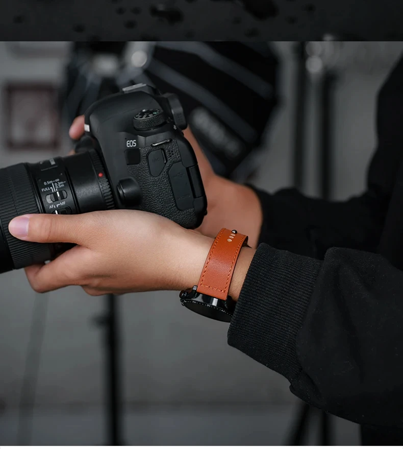 سوار من الجلد لساعة سامسونج ، ساعة جالاكسي 6-كلاسيكية نشطة 2 ، 40 ، 4 ، 44 ، 45 ، 20 ، 22 ، 4 ، 5 برو ، 42 ، 46 أو