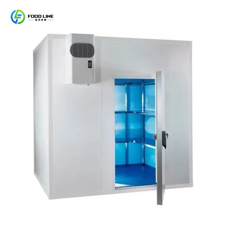 Commercial Walk in Cooler Freezer Solar Dual Mode Temp Ctrl Steel Shelves for Outdoor Market Food Storage