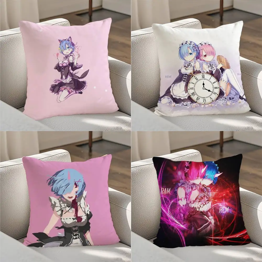 

Re Zero Pillow Case Luxury Double-sided For Car Pillows 45x45 Cushions Cover Home and Decoration Sofa Pillowcase 50x50
