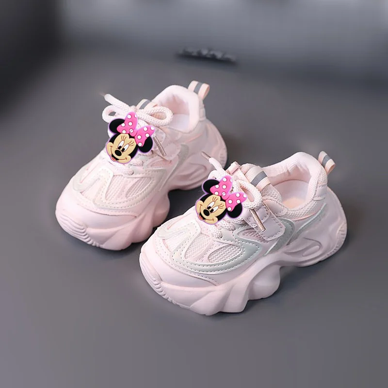 

Mickey Mouse Kids Sneakers disney Spring and Autumn New Girls Casual Shoes Baby Soft Sole Toddler Shoes Boys first walkers