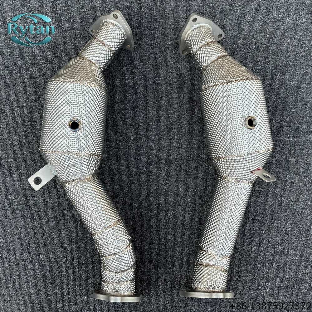 

Rytan Performance 304 Stainless Steel Valvetronic Flow Straight Pipes Downpipe Exhaust System for 958 3.0T