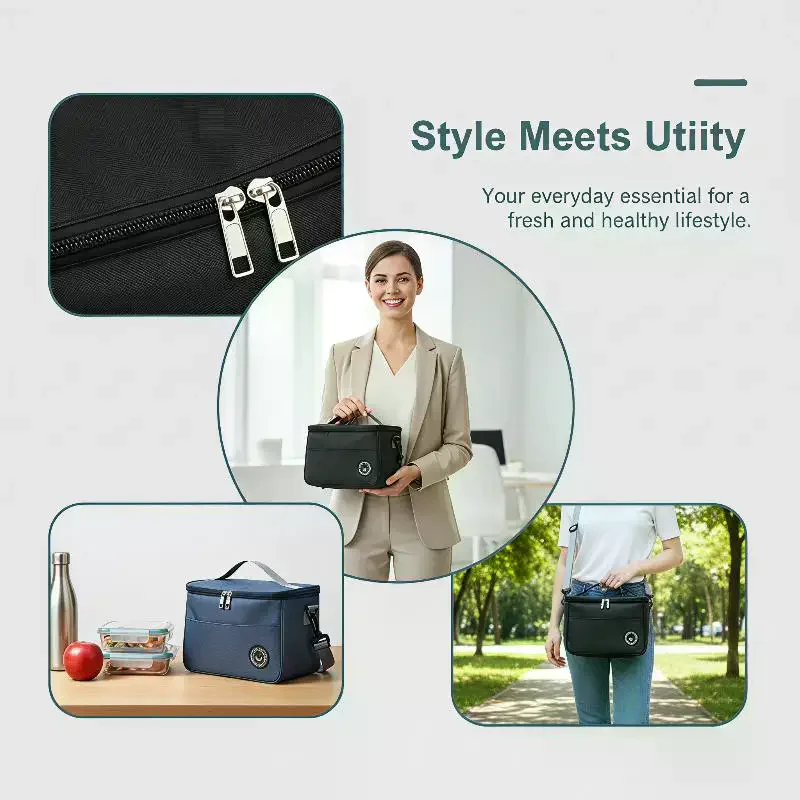 Upgraded Insulated Lunch Bag: Large-capacity Waterproof Aluminum Foil Thick Student Handbag