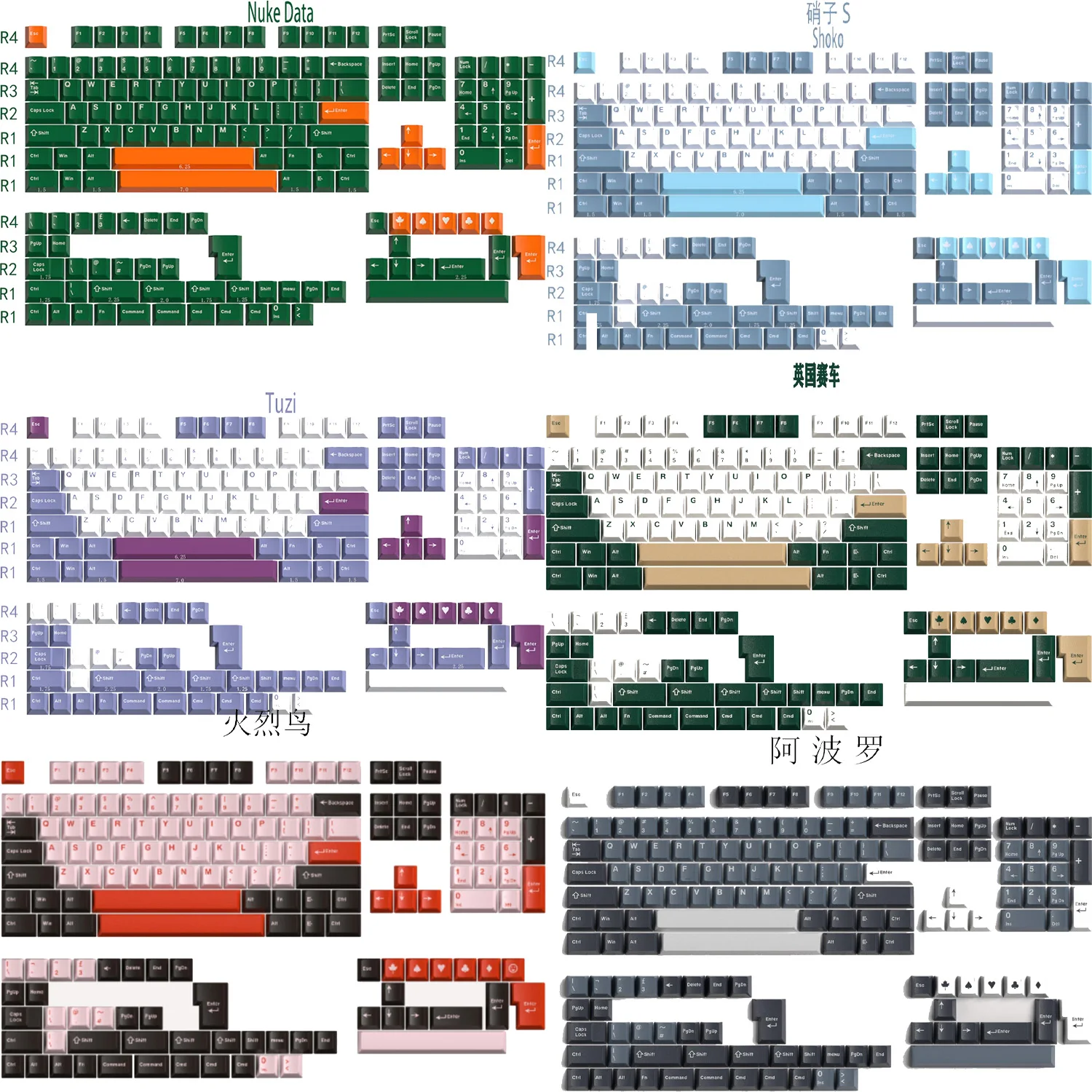 

172 Keys/Set Double Shot Keycaps ABS GMK Classic Retro Clone 7u Space Keycap for MX Switches ISO ANSI Layout Mechanical Keyboard