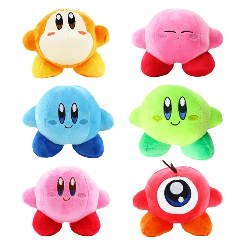 

14cm Cute Colorful Kirby Plush Keychain Kawaii Soft Stuffed Plush Doll Pendant for Bag Key Accessory Decoration Gift